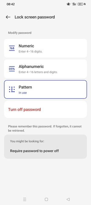 Your phone is now secure with a screen lock