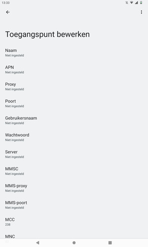 Voer internetgegevens in