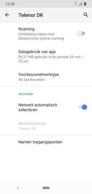 Scroll naar en selecteer Namen toegangspunten