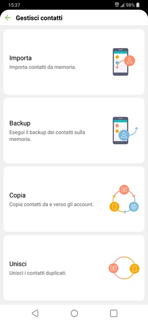 Seleziona Importa