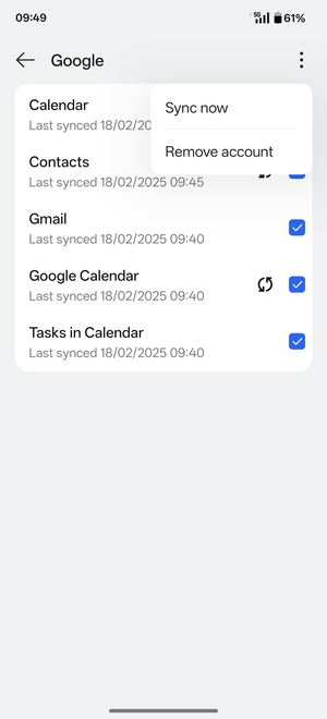 Select Sync now