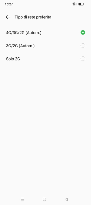 Seleziona la tua opzione preferita