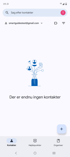 Vælg Organiser