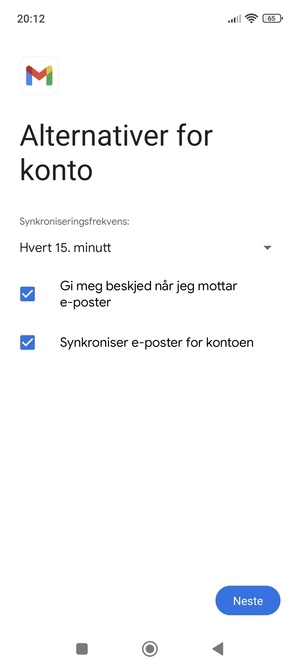 Velg Neste