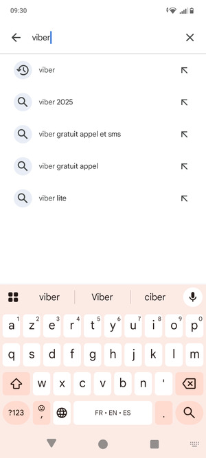 Saisissez le nom de l'appli et sélectionnez Rechercher