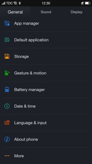 Scroll to and select About phone