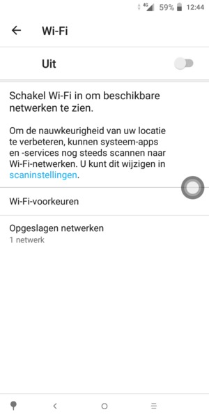 Schakel Wi-Fi in