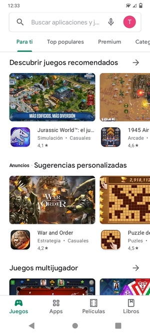 Seleccione la barra de Búsqueda