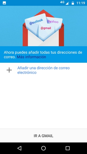 Seleccione Añadir una dirección de correo electrónico