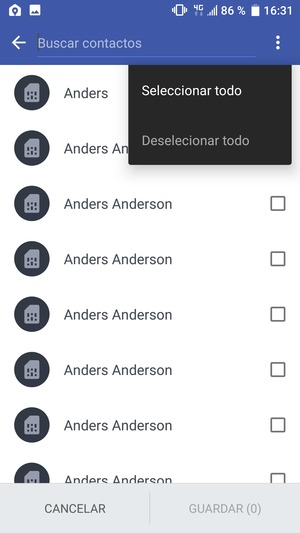 Seleccione Seleccionar todo