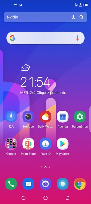 Sélectionnez Google
