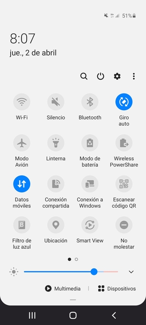 Seleccione Silencio para volver al modo de sonido