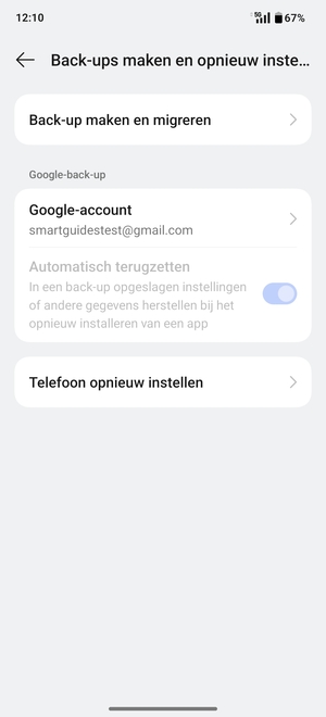 Selecteer Google-account