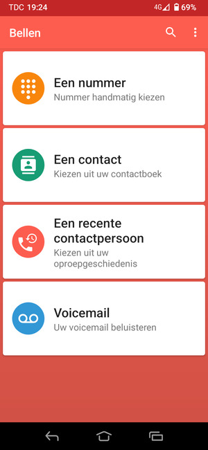 Selecteer Voicemail