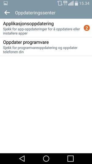 Velg Oppdater programvare