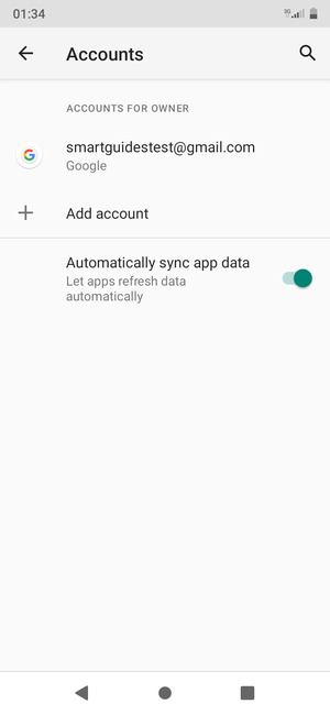 Select your Google account
