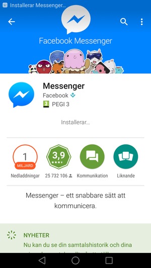 Vänta på att installationsprocessen avslutas