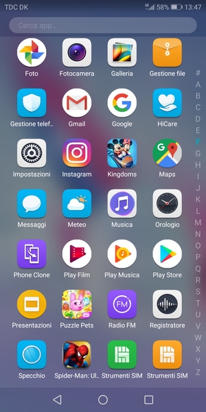 Scorri e seleziona Impostazioni