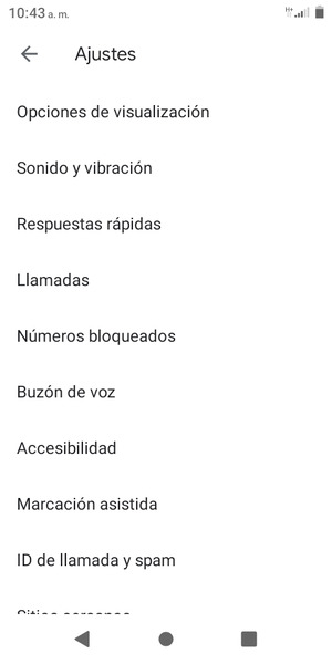 Seleccione Buzón de voz