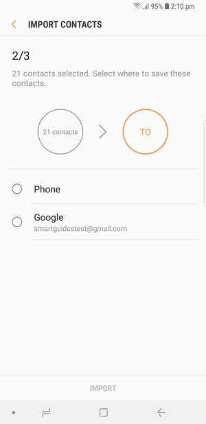 Select your Google account