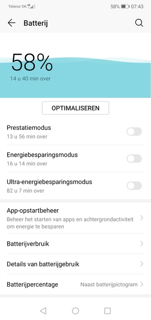 Schakel Energiebesparingsmodus in