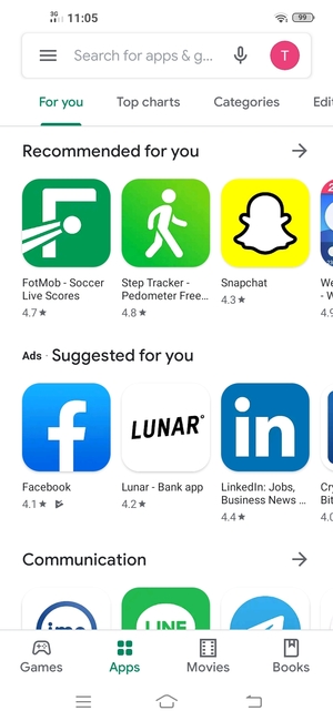 Select the Search bar