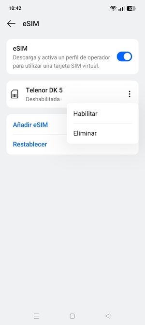 Seleccione Habilitar