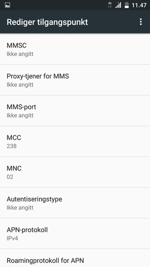 Bla ned og skriv inn MMS-informasjon