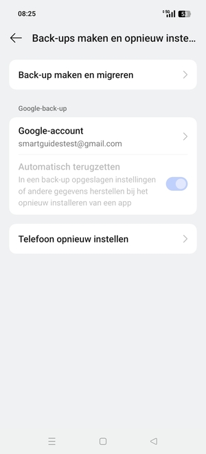Selecteer Google-account