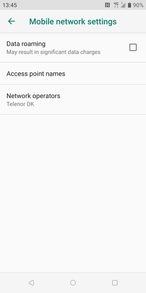 To change network if network problems occur, select Network operators