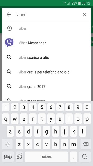 Inserisci il nome dell'app e seleziona Cerca