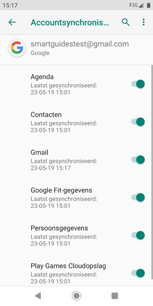 Selecteer de Menu-knop