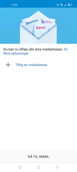 Vælg Tilføj en mailadresse
