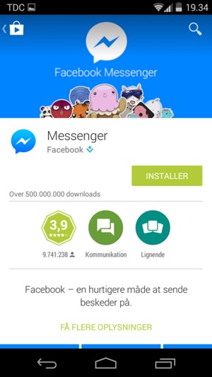 Vælg INSTALLER