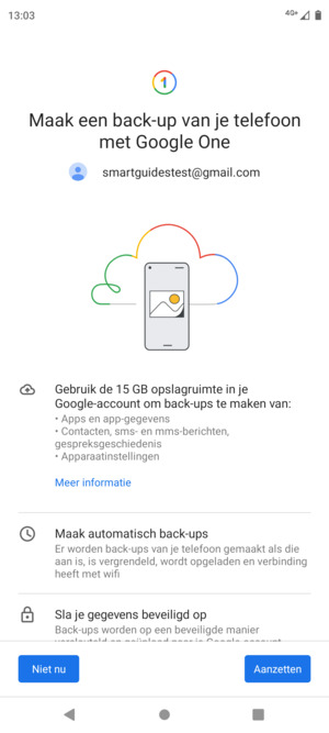 Selecteer Aanzetten