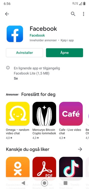 Velg Åpne