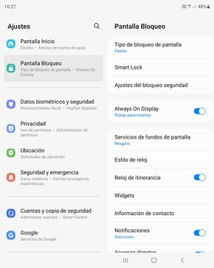 El teléfono ha sido asegurado con un bloqueo de pantalla