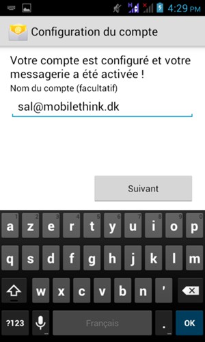Donnez un nom à votre compte et sélectionnez Suivant