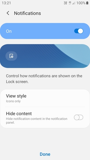 Select your preferred options and select Done
