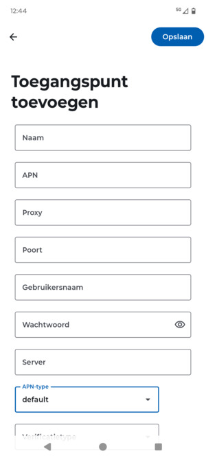Selecteer Opslaan