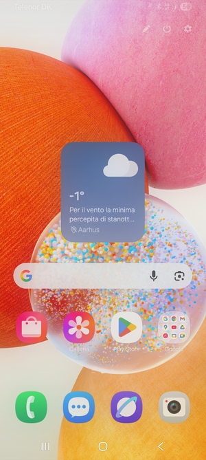 Scorri verso il basso il menu in alto