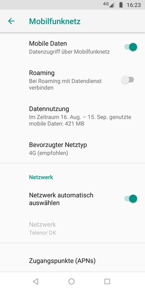 Wählen Sie Zugangspunkte (APNs)
