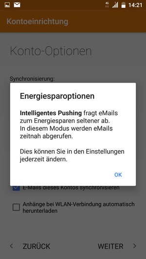 Wählen Sie OK