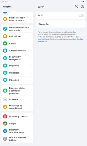 Desplácese y seleccione Usuarios y cuentas