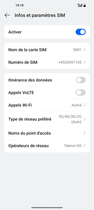 Sélectionnez Noms du point d'accès
