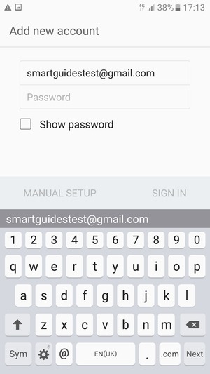 Enter your Gmail  address and select Next