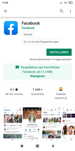 Selecteer INSTALLEREN