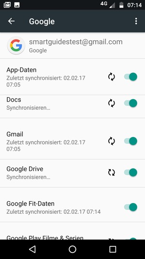 Ihre Daten werden synchronisiert