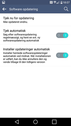 Vælg Tjek nu for opdatering