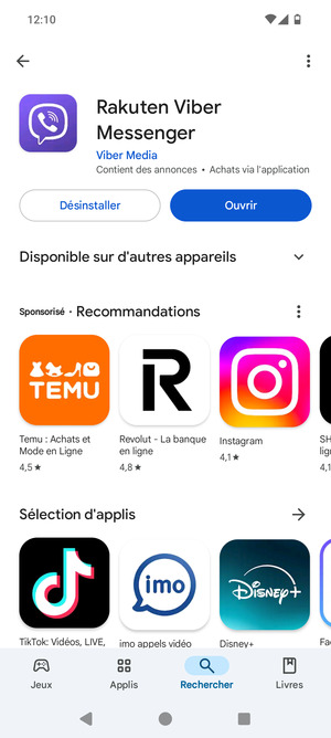 Sélectionnez Ouvrir